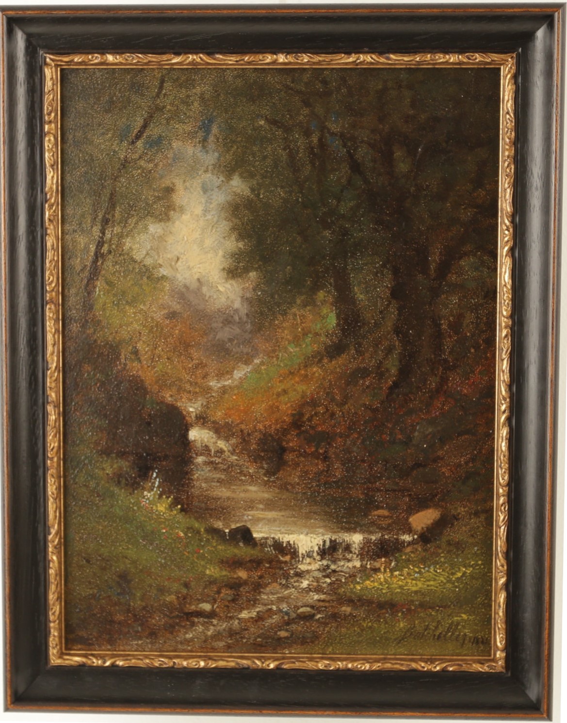 Frederick Stone Batcheller Victorian Painting Steps, Pools Riffles
