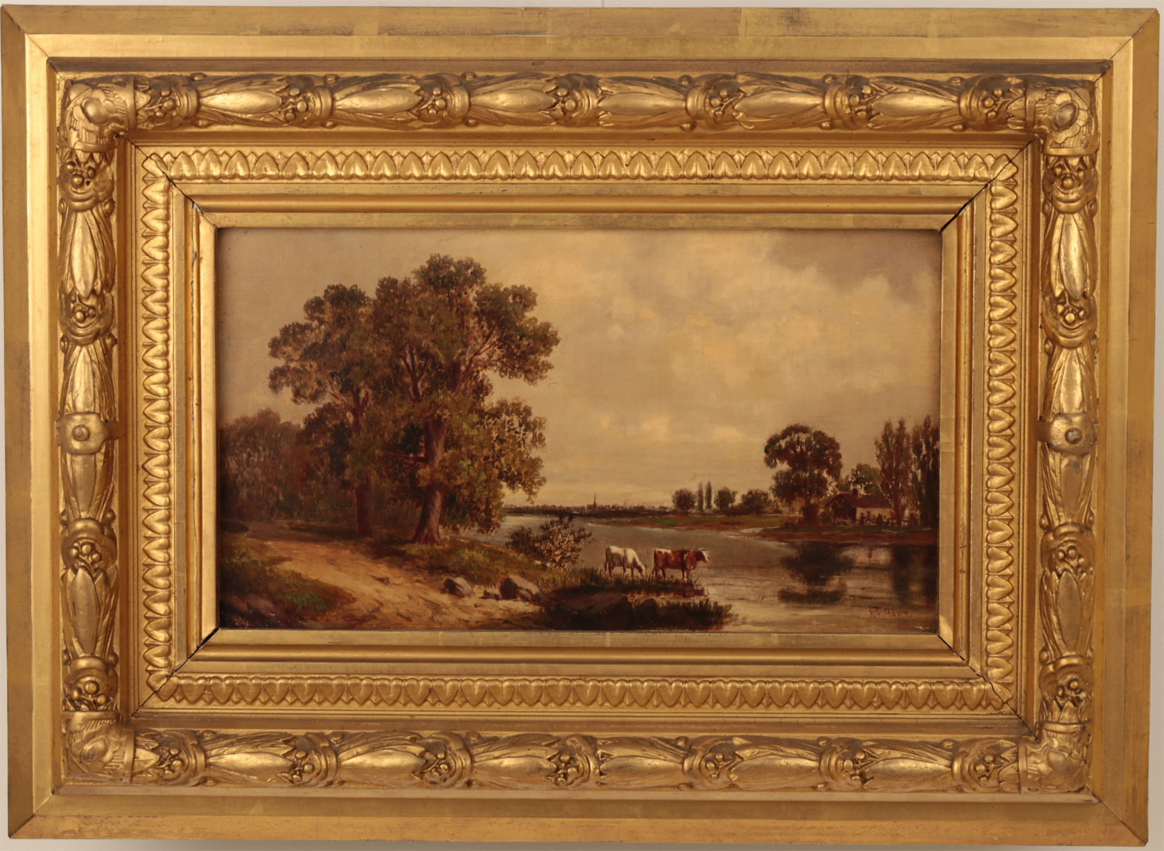 William Hart - Landscape with Cattle Painting For Sale