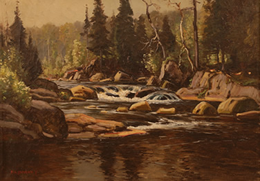 
Frank A. Barney - Stream in Landscape  $3,200 
