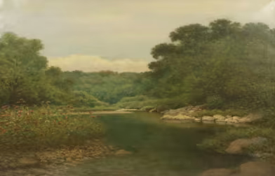 William Rowell Derrick - Wildflowers at Stream's Edge 
