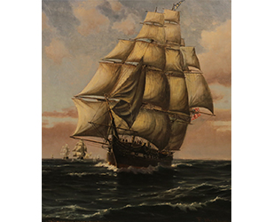 Frank Christian Muller - U.S.S. Constitution Escapes From British Fleet After Three Day Chase, War of 1812
